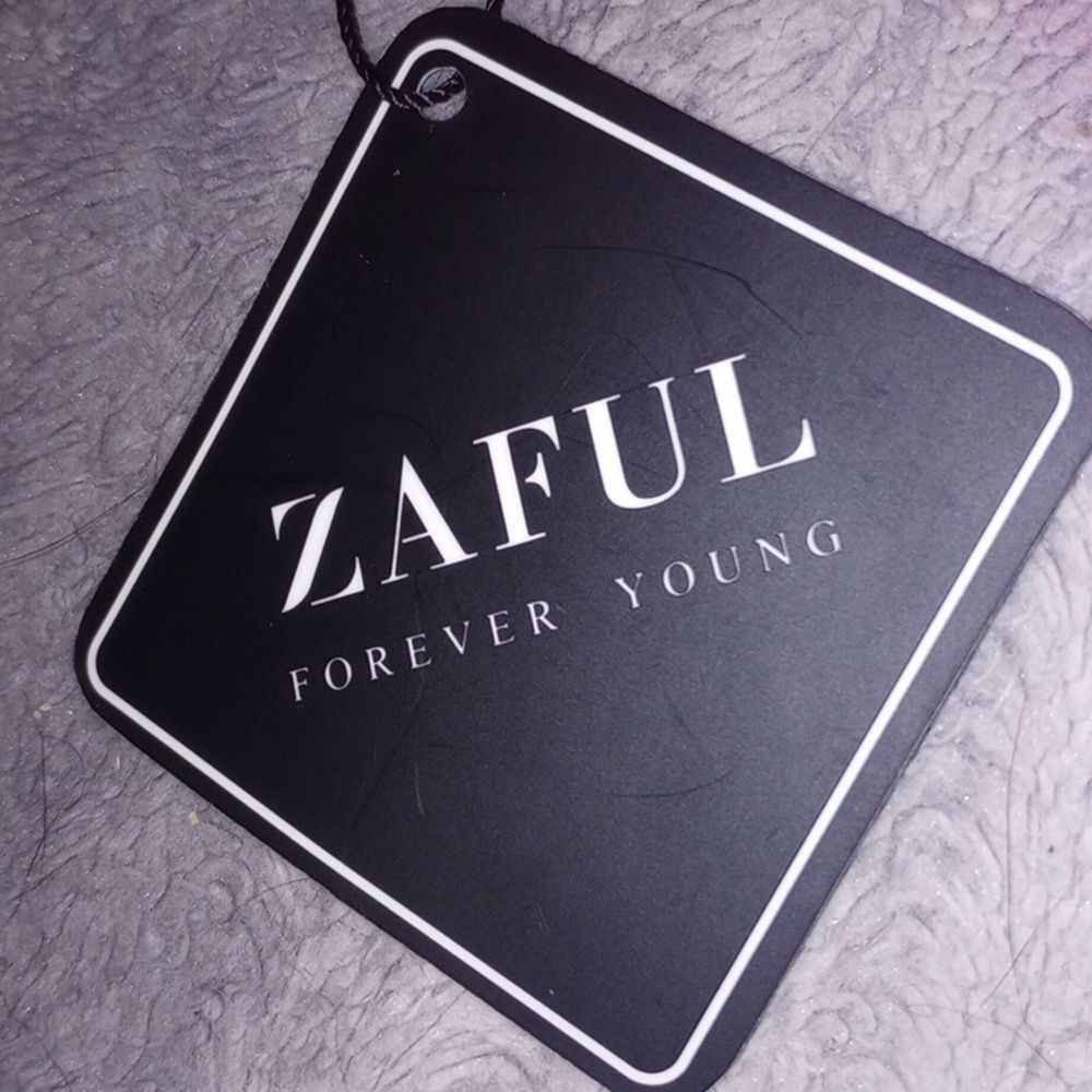 ZAFUL Bandeau O Ring Strapless Tie Back High Cut Two Piece Swimsuuit Size 6 NWT - Picture 7 of 8